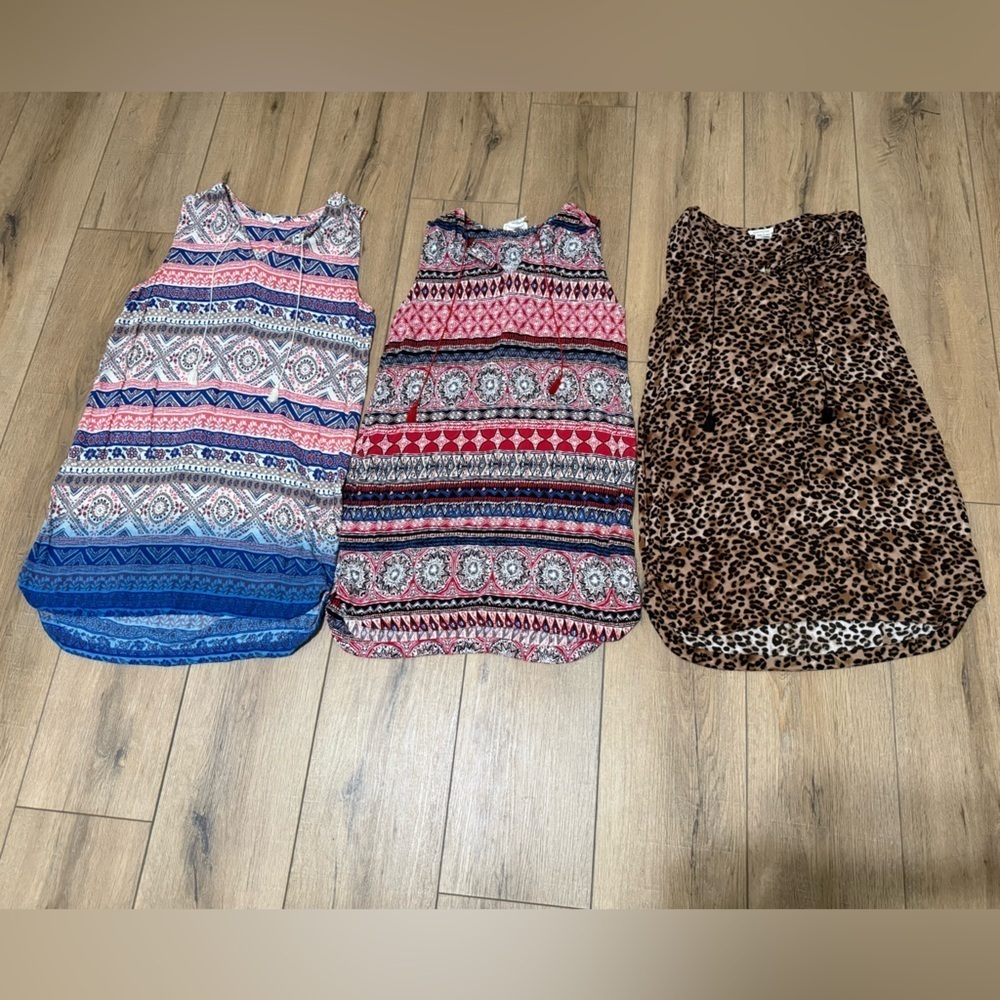 Beachlunchlounge Bundle of 3 Sleeveless Summer Dresses Size Large Resort Cruise